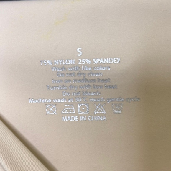 Women's Beige Flared Leggings - Picture 2 of 4